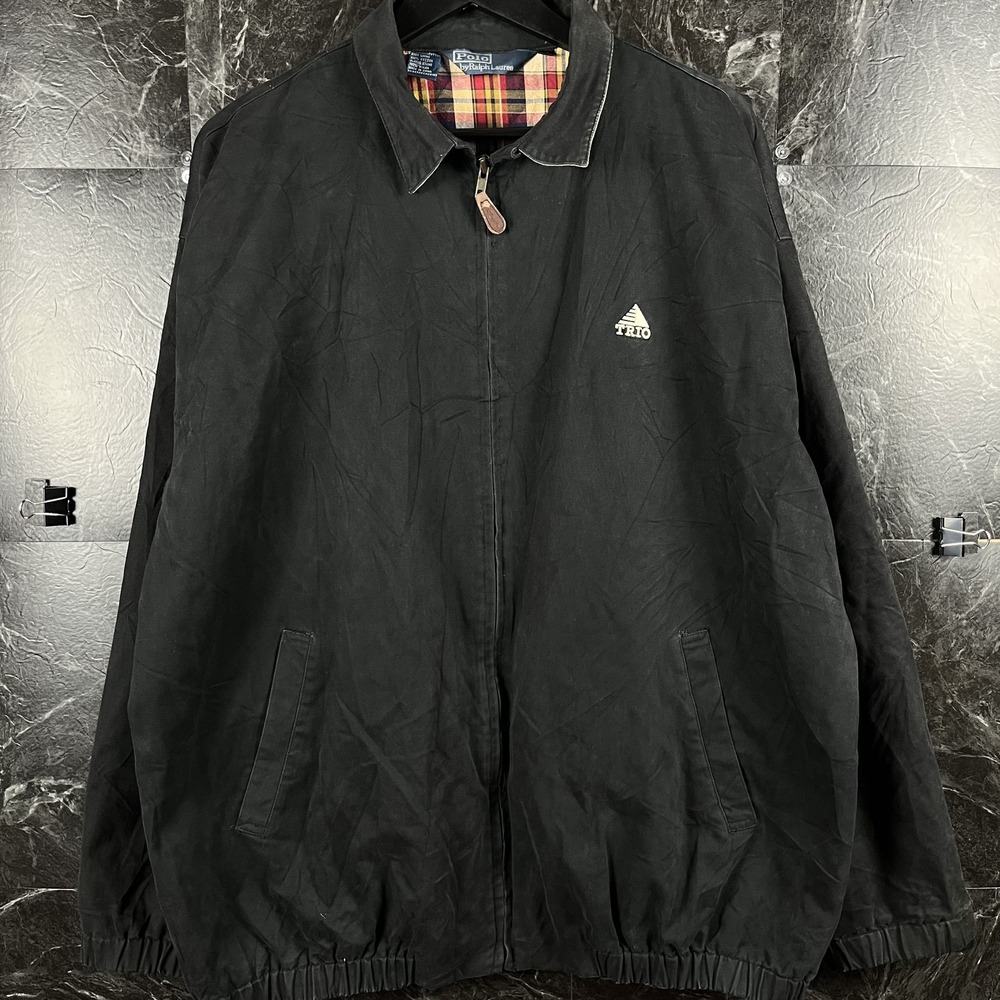 Polo Ralph Lauren Men's Trio Plaid Vtg Cotton Harrington Jacket 2XL